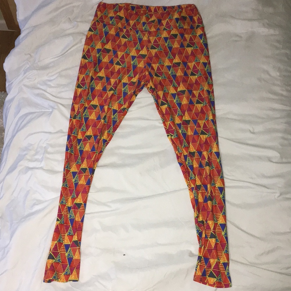 LuLaRoe Tall And Curvy Wide Waistband high rise colorful Leggings